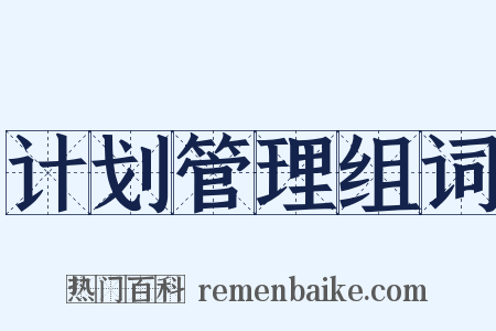 计划管理组词是什么意思的图片